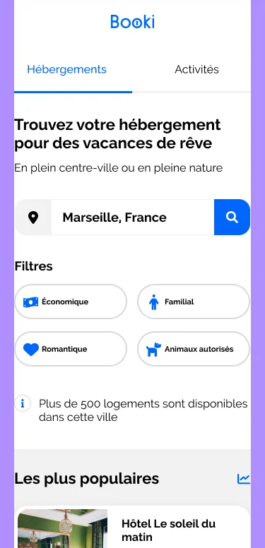 Marges de la version smartphone, sur la maquette de la page d'accueil de Booki